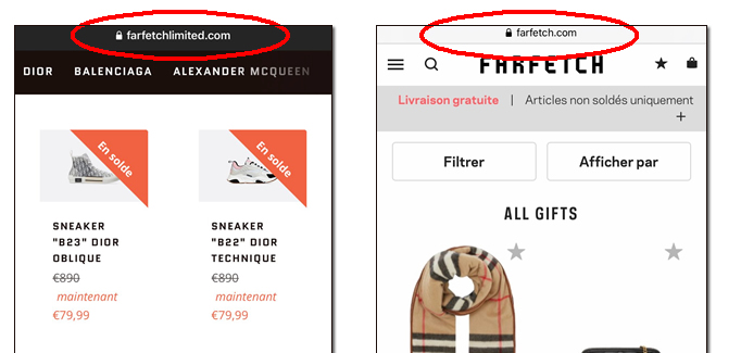 site frauduleux